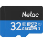 Флеш карта microSDHC 32GB Netac P500 (с SD адаптером) 80MB/s