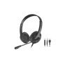 Наушники с микрофоном A4Tech Fstyler FH100U черный