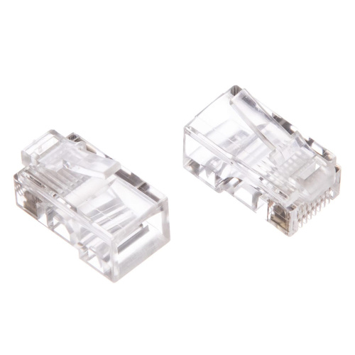 Коннектор RJ-45 (8P8C) LC-PTU-01/10 вилка универсальная. кат.5e. со сквозным отверстием  (10 шт.)