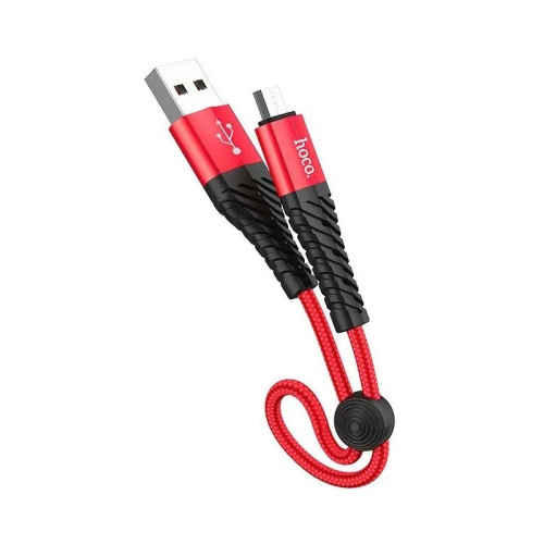 Кабель USB Micro/ HOCO HC-10550 X38/ 1m/ 2.4A/ Нейлон/ Red