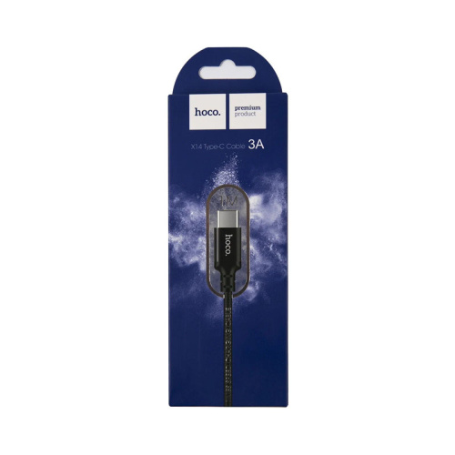 Кабель USB 2.0 hoco X14, AM/Type-C M, черный, 1м