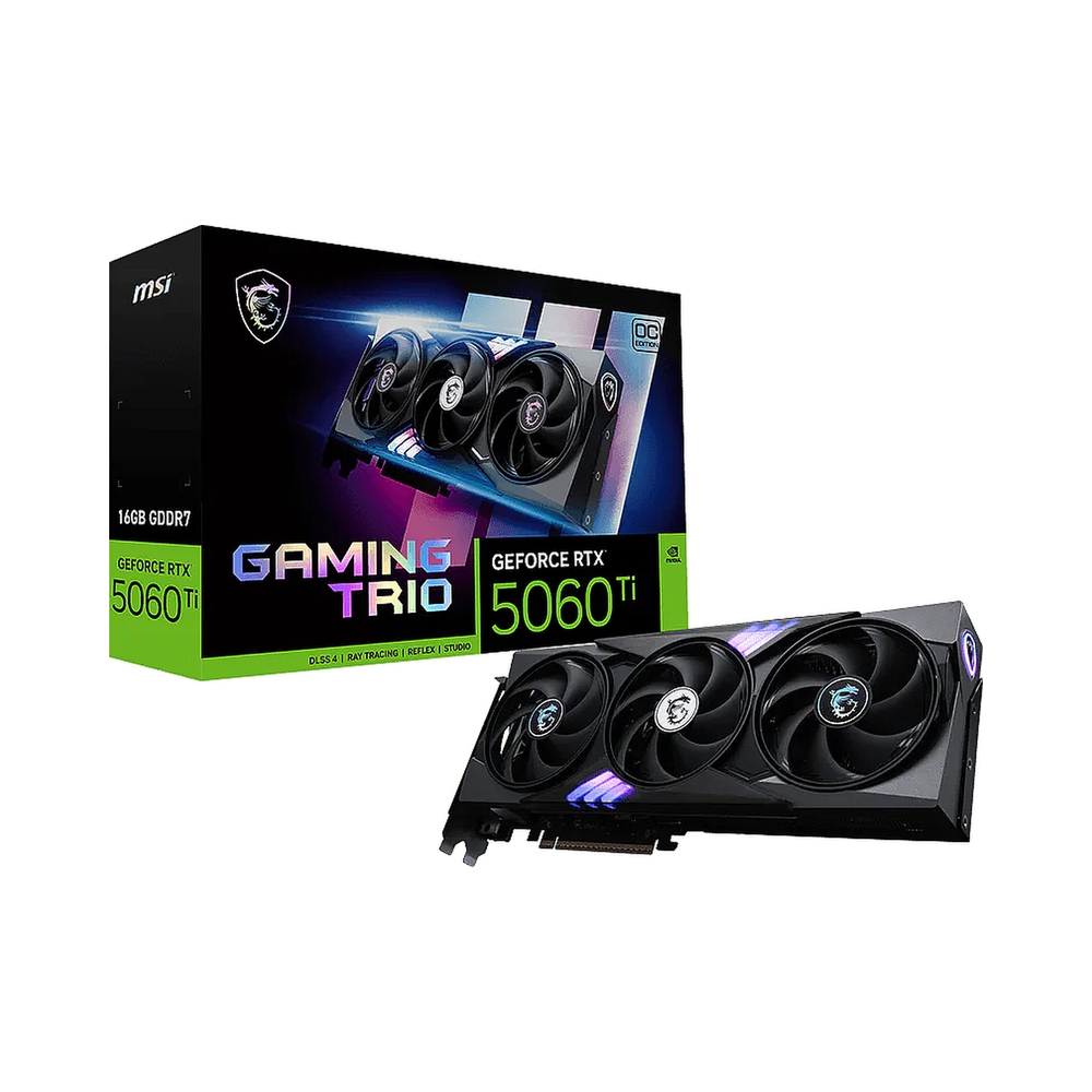 Видеокарта MSI GeForce RTX 5060 Ti GAMING TRIO OC [RTX 5060 Ti 16G GAMING TRIO OC]