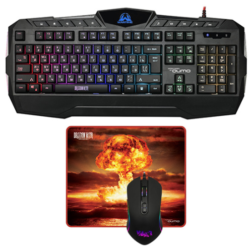 Игровой набор Qumo Wartime K51/M67, RGB, Проводной