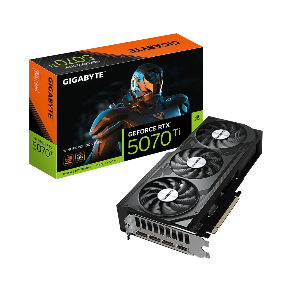 Видеокарта GIGABYTE GeForce RTX 5070 Ti WINDFORCE OC V2 [GV-N507TWF3OCV2-16GD]