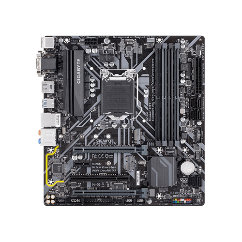 [Б/У] Материнская плата GIGABYTE B365M D3H 4xDDR4 1xPCI-Ex16 HDMI/DVI/Dsub SATA3 M2 USB3.2 Type-C mATX | LGA1151-v2
