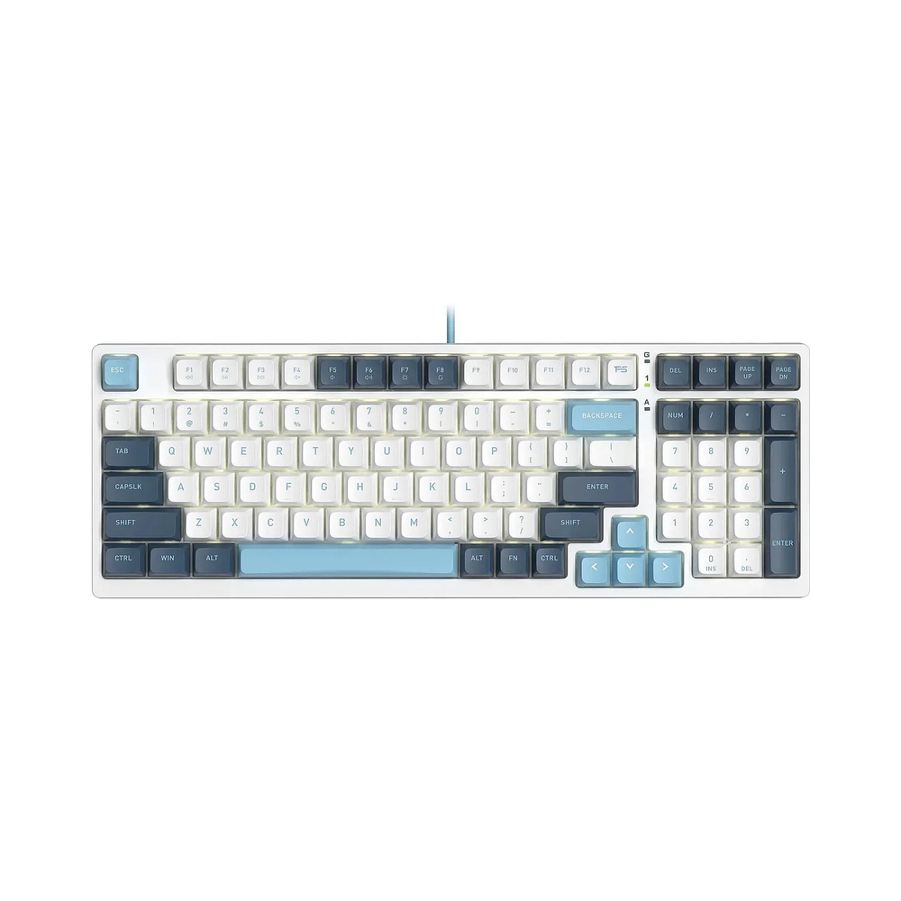 Клавиатура механическая A4Tech Fstyler FS300, белый/синий
