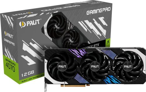 Видеокарта Palit RTX4070Ti SUPER GAMINGPRO OC NVIDIA GeForce RTX 4070TI Super 16Gb PCI-E4.0 256bit GDDR6X 2340/21000 HDMIx1 DPx3 HDCP Ret