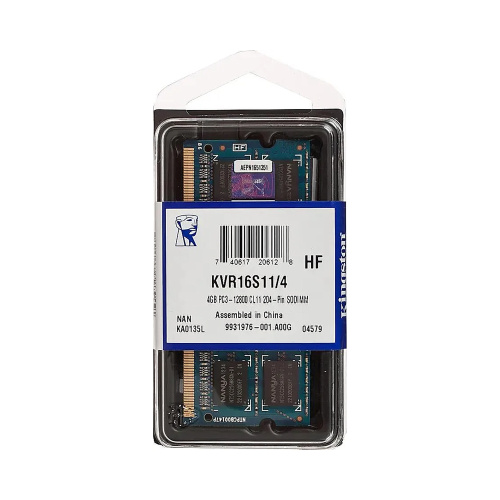 Оперативная память Kingston KVR16S11/4 SODIMM DDR3 4GB