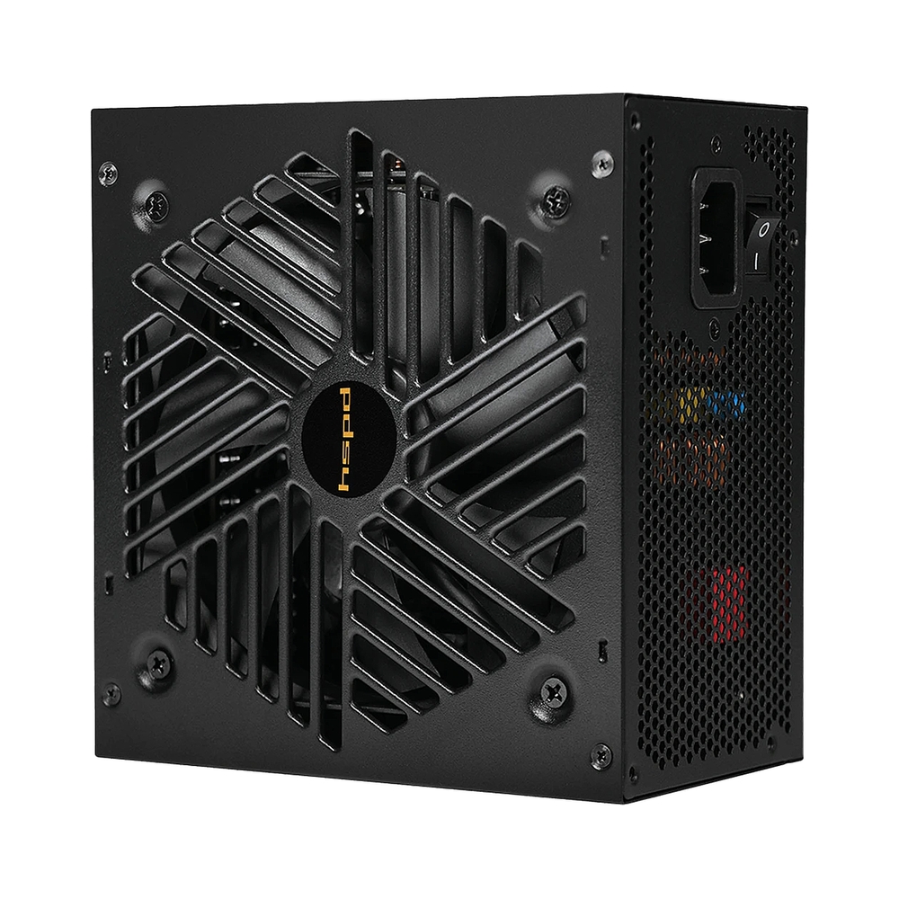 Блок питания Power Supply HSPD, 1000W 80+ Gold (ATX, 3.1, PCIe 5.1, Full modular, 1x24(20+4)pin 600mm, 2xCPU 8(4+4)pin 700mm, 2xPCIe*2 8(6+2)pin 550+150mm, 1x12V(2x6) 12+4pin 600W 550mm  2xSATA*3 500+150+150mm, 1xMOLEX4pin*3+FDD 500+150+150+150mm , Active