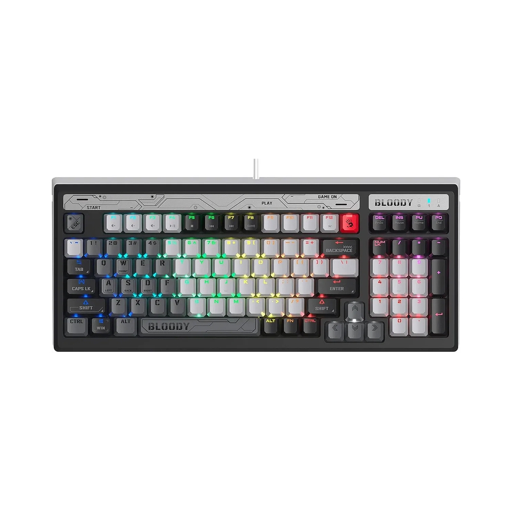 Клавиатура механическая A4Tech Bloody B950 серый/черный