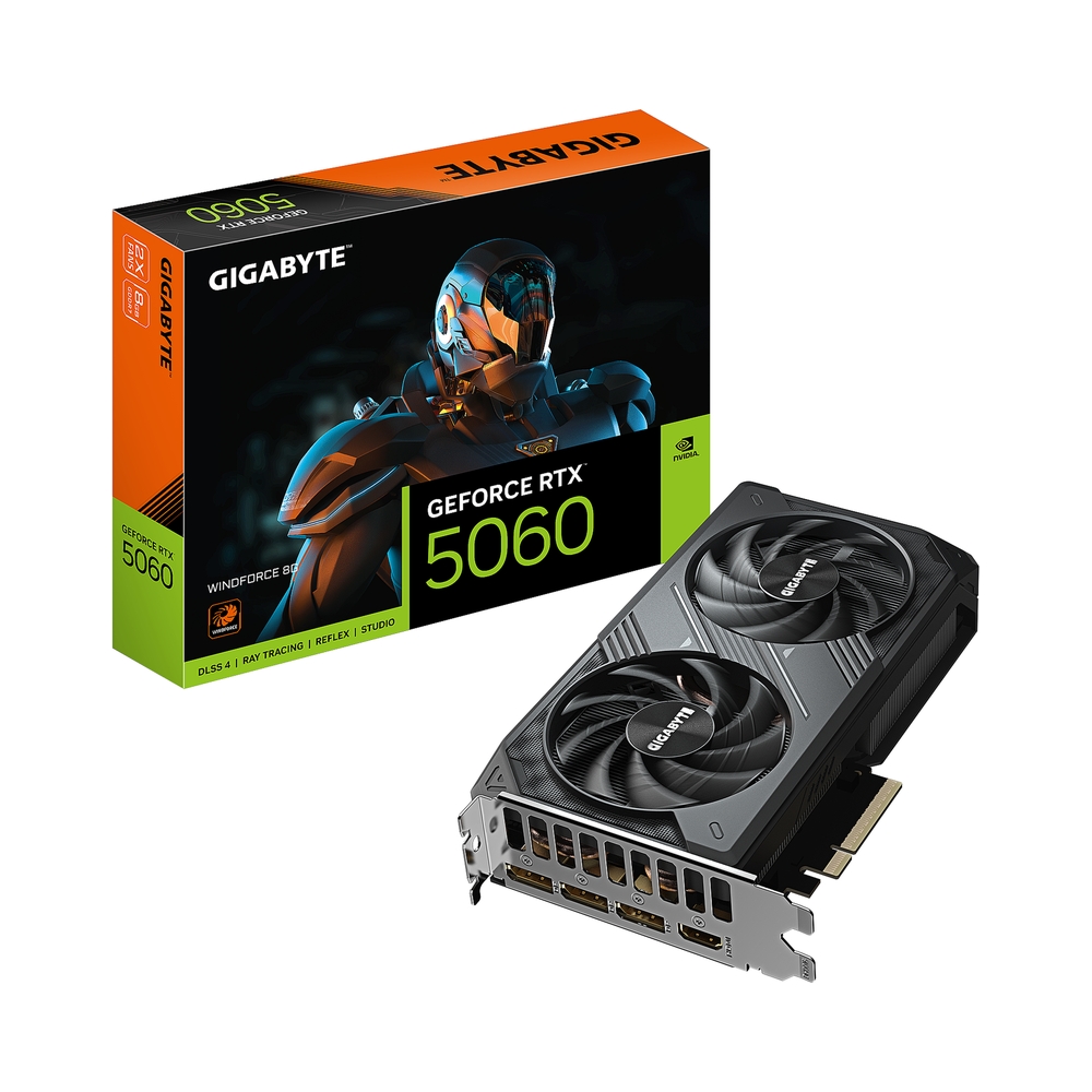 Видеокарта GIGABYTE GeForce RTX 5060 WINDFORCE [GV-N5060WF2-8GD]