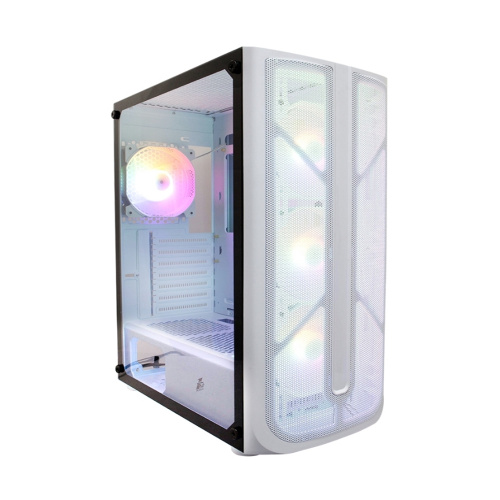 Корпус 1STPLAYER FIREBASE X4 White / ATX, TG / 4x120mm LED fans inc.