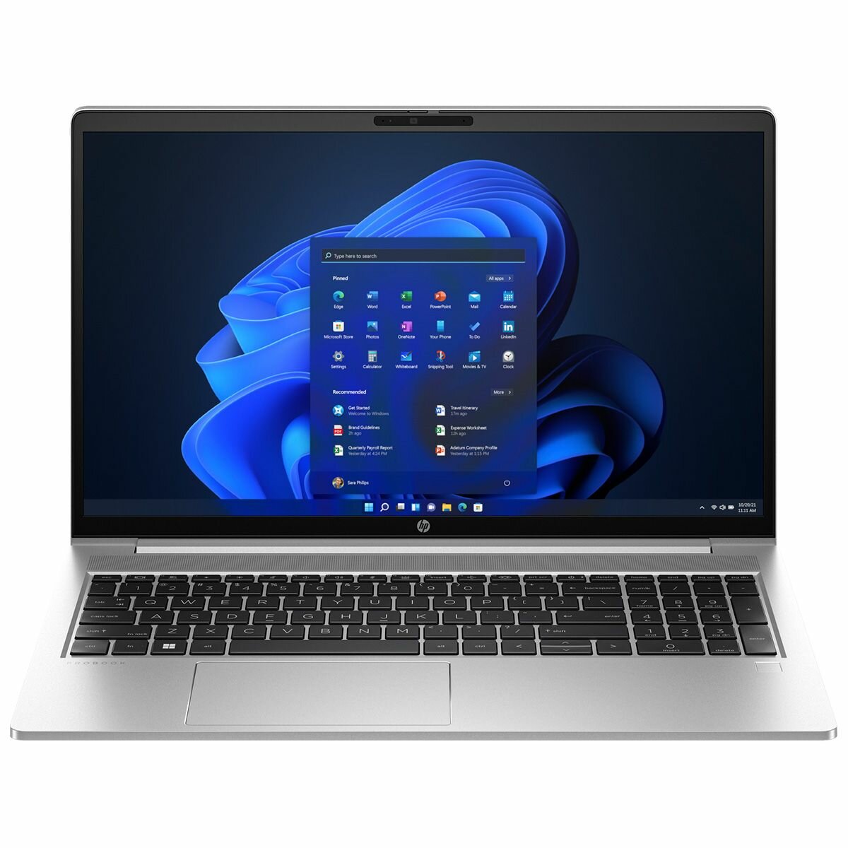 Ноутбук 15.6" IPS FHD HP Probook 450 G10 silver (Core i5 1335U/8Gb/512Gb SSD/VGA int/FP/noOS) (85B70EA) + bag