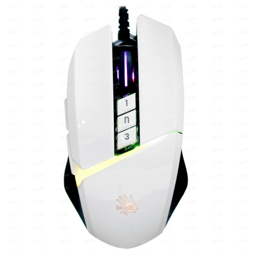 Мышь A4Tech Bloody W60 Max белый оптическая (10000dpi) USB (10but)