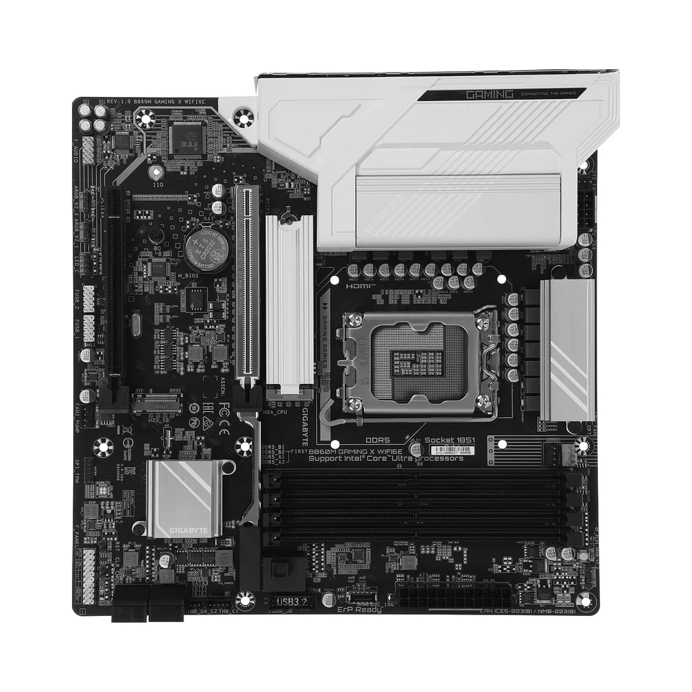 Материнская плата Gigabyte B860M GAMING X WIFI6E Soc-1851 Intel B860 4xDDR5 mATX AC`97 8ch(7.1) 2.5Gg RAID+HDMI+DP