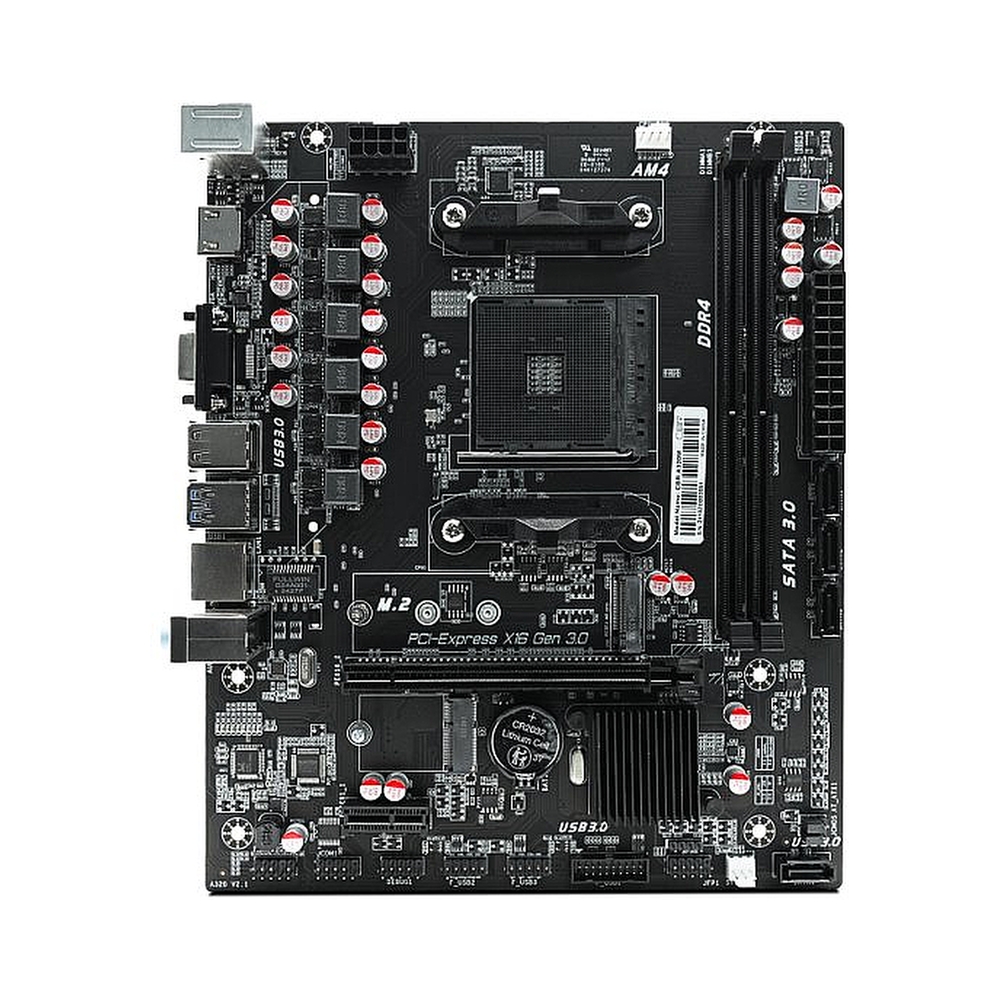 Материнская плата CBR A320, AM4, AMD A320, 2xDDR4, 4xSATA, 1xM.2, 1xPCIe 3.0 x16, 1xPCIe x1, 2xUSB 2.0, 4xUSB 3.0, 1xVGA, 1xHDMI, 1x1Gb LAN, 5.1, mATX
