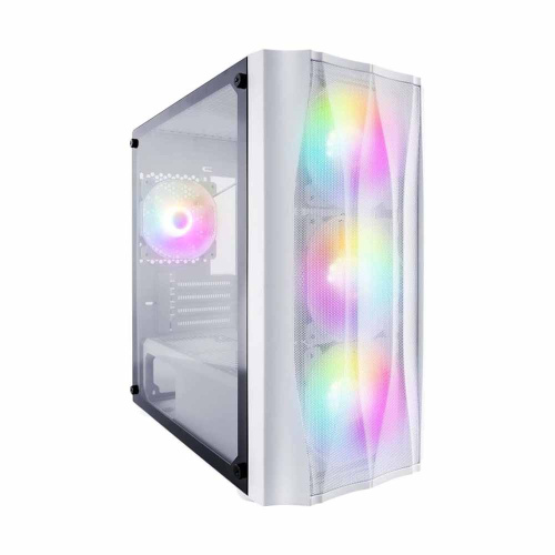 Корпус 1STPLAYER Firebase X3-M White mATX TG 4x120mm LED