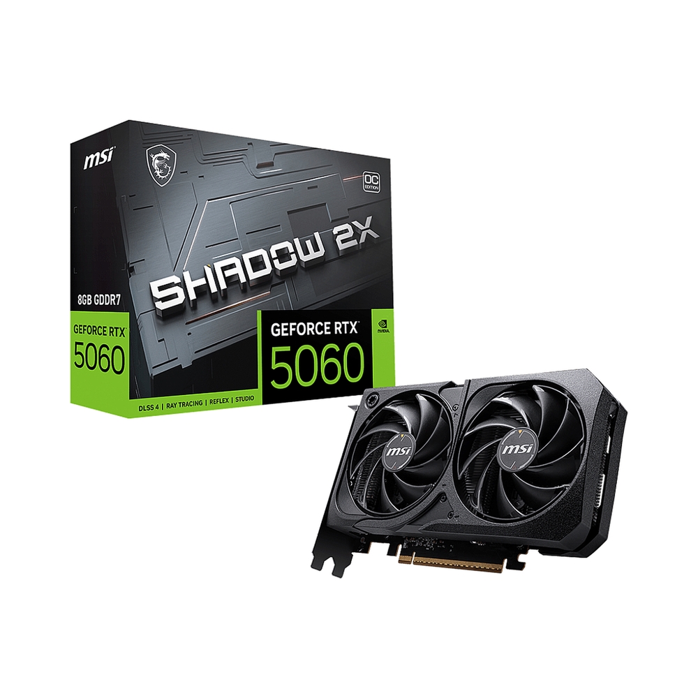 Видеокарта MSI GeForce RTX 5060 SHADOW 2X OC [RTX 5060 8G SHADOW 2X OC]