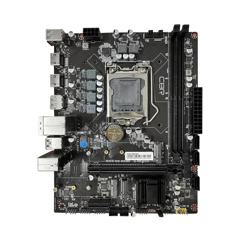 Материнская плата CBR H510 oem, LGA 1200, Intel H470, 2xDDR4, 3xSATA, 1xM.2, 1xPCIe x16, 1xPCIe x1, 2xHDMI, 1xDP, 1x1Gb LAN, 2xUSB 2.0, 4xUSB 3.0, 5.1, mATX