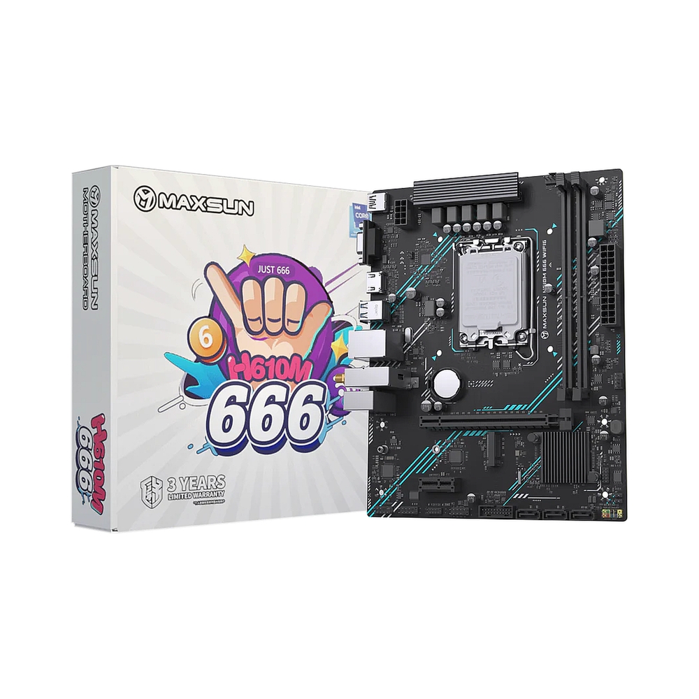 Материнская плата Maxsun MS-H610M 666 WIFI6 ARGB