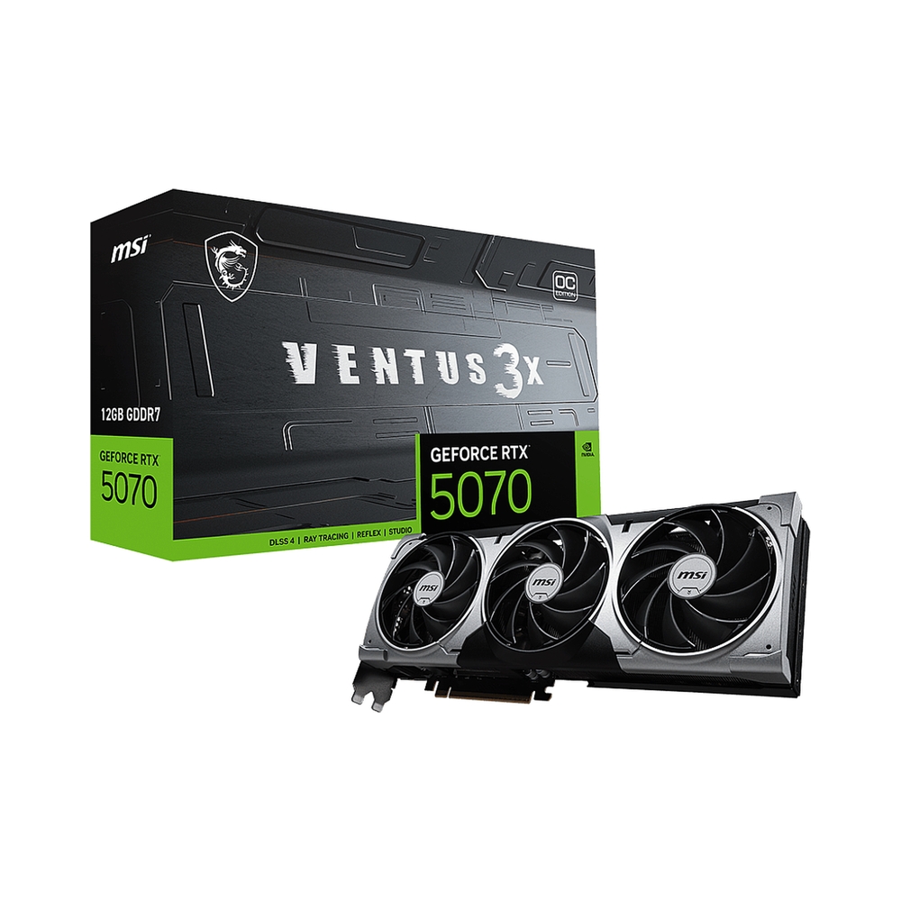 Видеокарта MSI GeForce RTX 5070 VENTUS 3X OC [RTX 5070 12G VENTUS 3X OC]