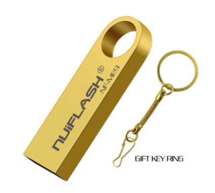 Usb Flash 2.0 NuiFlash 32Gb Big Metal Gold