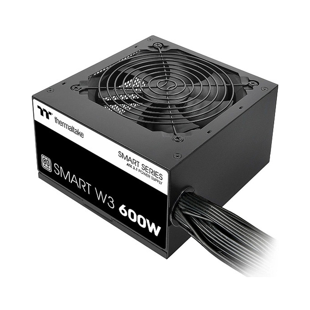 Блок питания Thermaltake Smart W3 600W, ATX 3.1, APFC, 12cm Fan, 80+, Retail