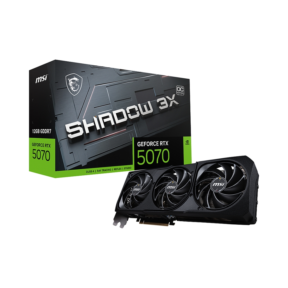 Видеокарта MSI GeForce RTX 5070 SHADOW 3X OC [RTX 5070 12G SHADOW 3X OC]