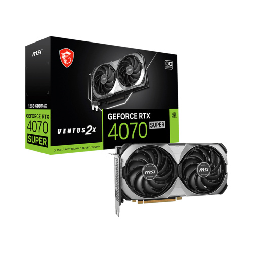 Видеокарта MSI GeForce RTX 4070 SUPER VENTUS 2X OC [GeForce RTX 4070 SUPER 12G VENTUS 2X OC]