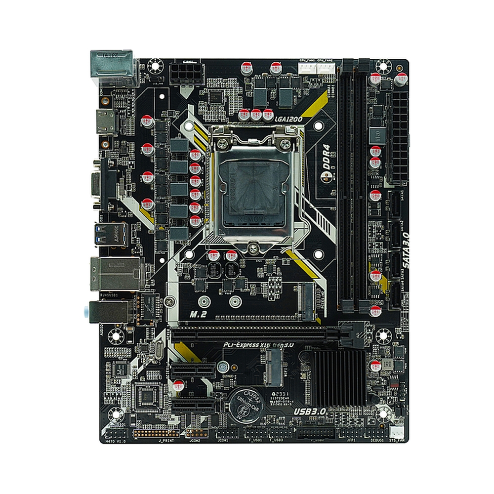 AFOX IH470D4-MA5-V2 (Socket 1200, mATX, H470, 2*DDR4(64Gb), VGA+ HDMI+DP, 4*SATA3, 1*M.2, 1*PCIEx16/1*PCIEx1,  4*USB 3.0, 2 x PS/2, LAN 1*1G, RTL)