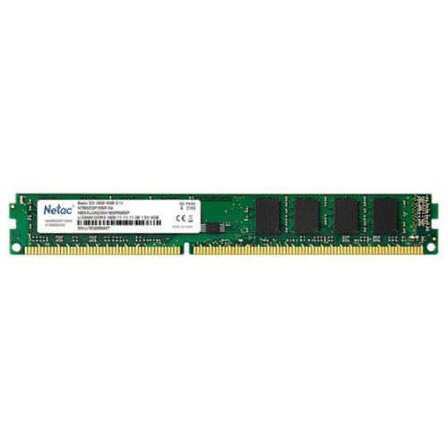 Оперативная память DDR3 Netac Basic 8GB 1600MHz