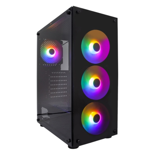 Корпус 1STPLAYER Fire Dancing V3-B / ATX / 4x120mm LED