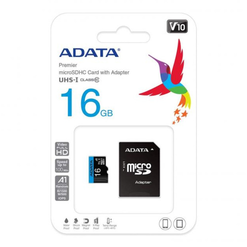 Карта памяти ADATA 16Gb UHS-I class 10