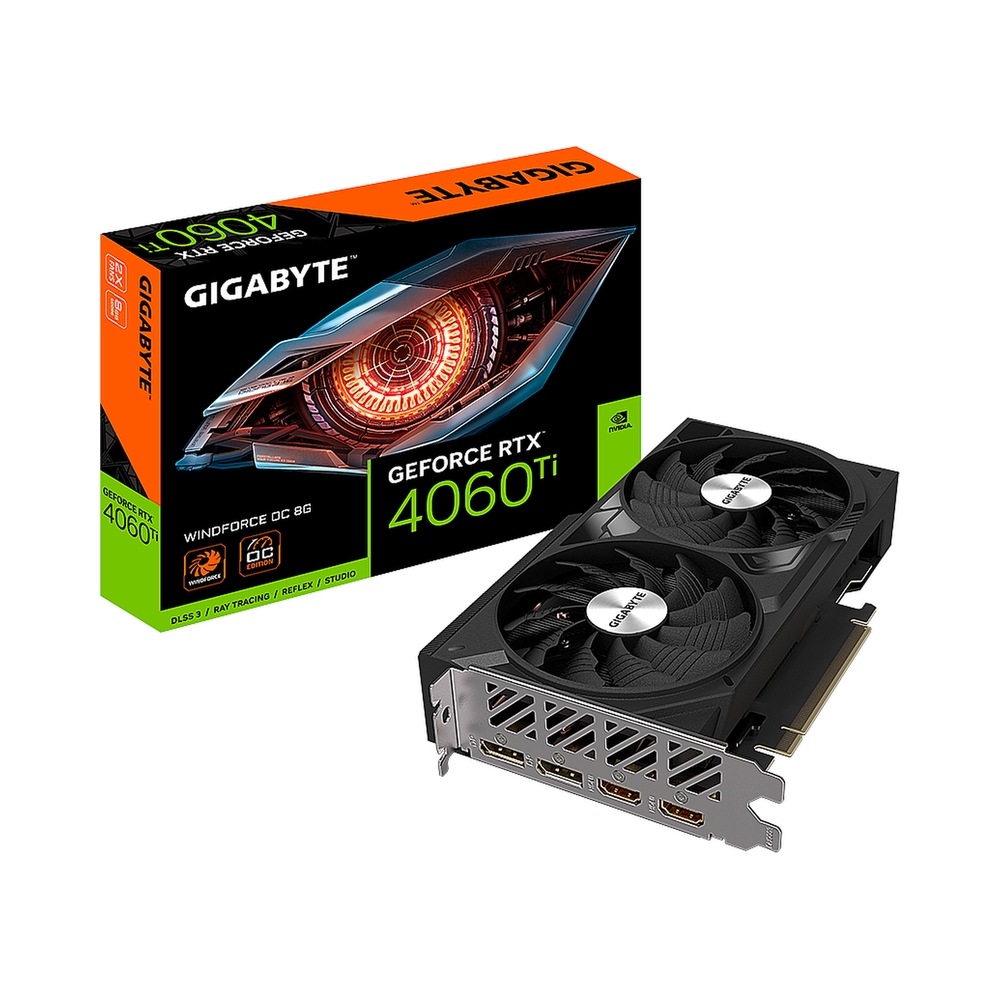 Видеокарта GIGABYTE GeForce RTX 4060 Ti WINDFORCE OC [GV-N406TWF2OC-8GD] — KSKSHOP.RU