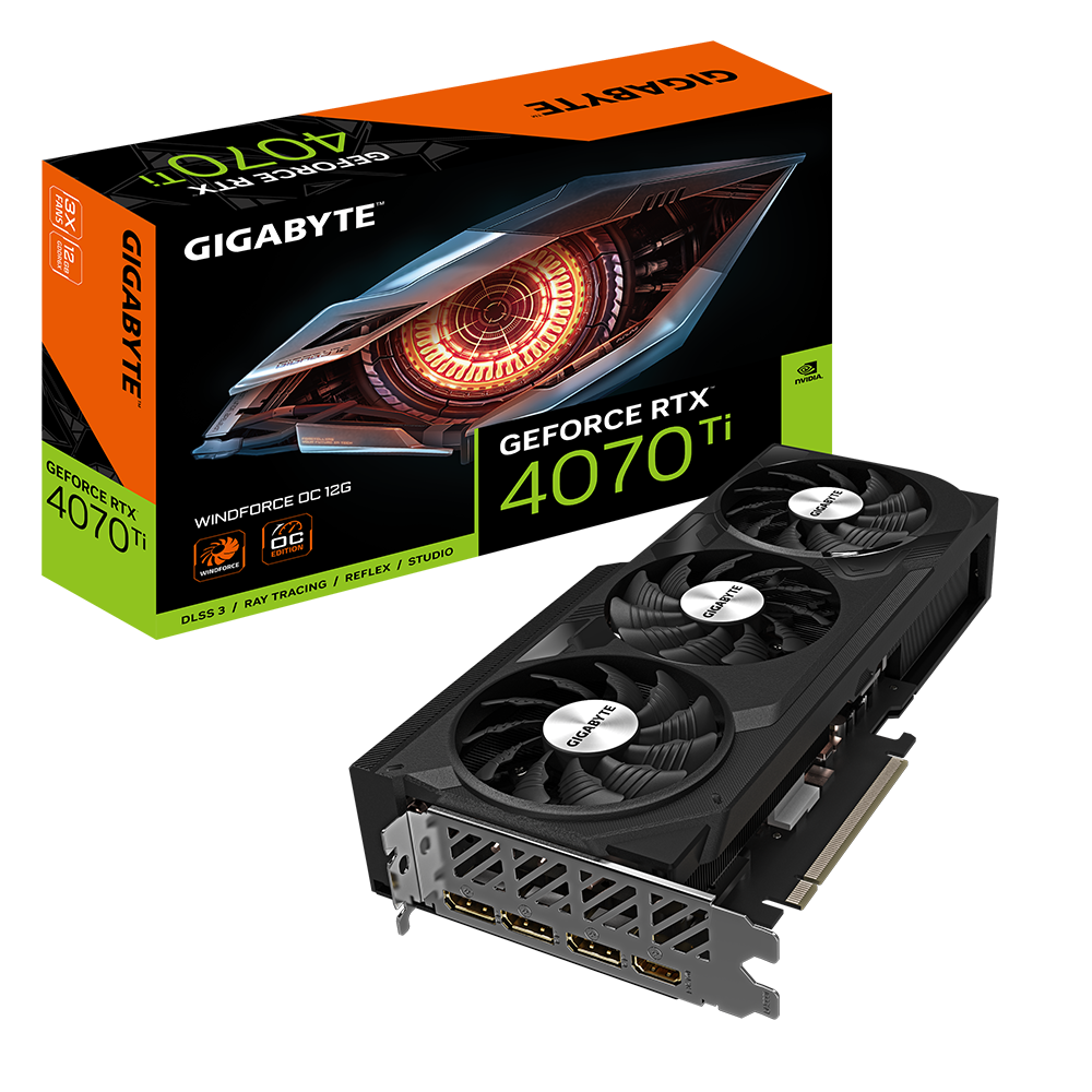 Видеокарта GIGABYTE GeForce RTX 4070 Ti WINDFORCE OC — KSKSHOP.RU
