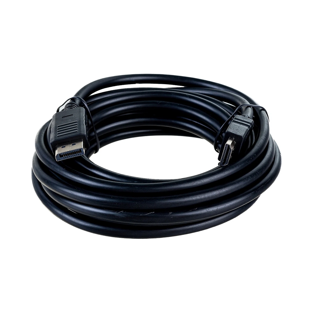 Кабель Cablexpert  DisplayPort->HDMI, 5м, 20M/19M, черный, экран, пакет — KSKSHOP.RU