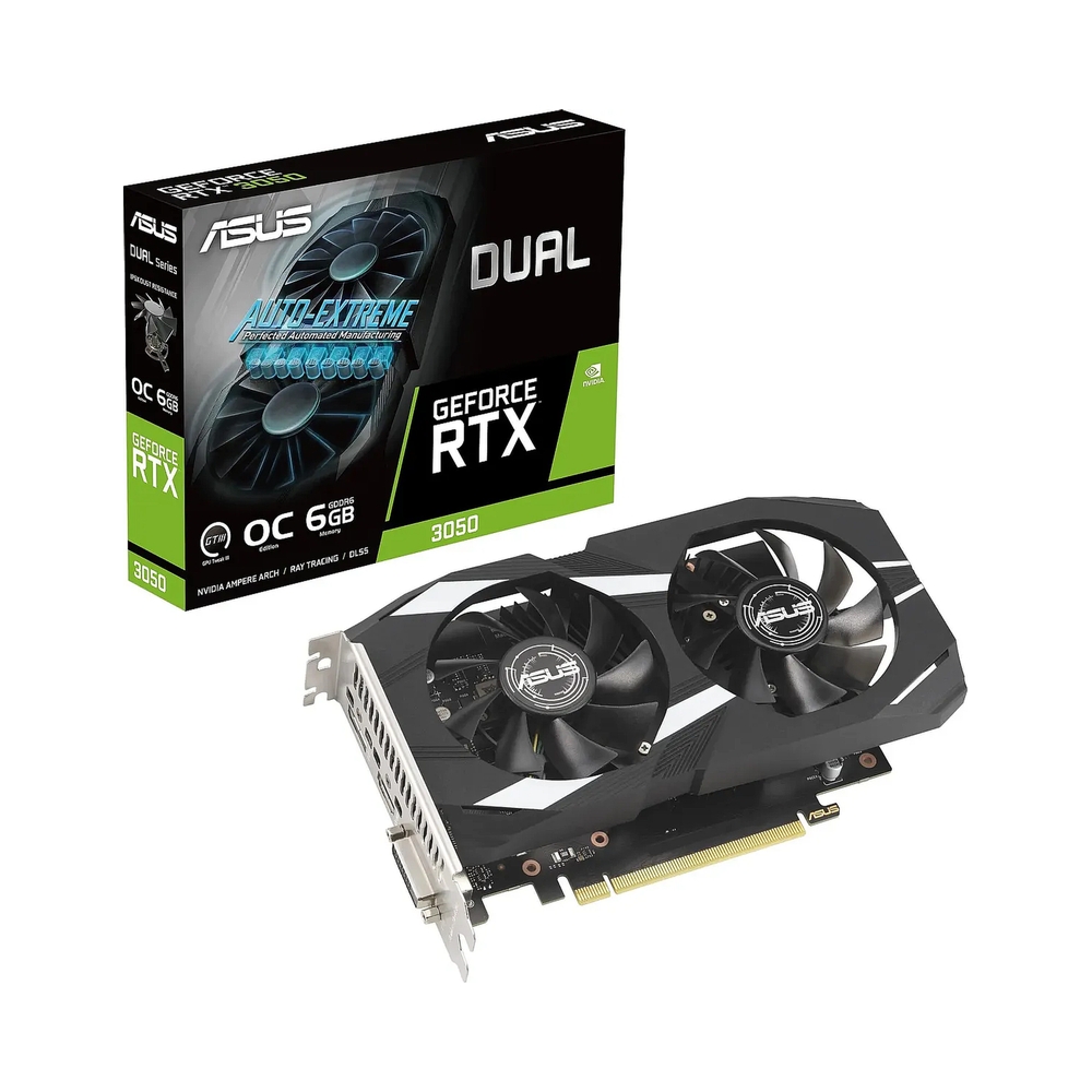 Видеокарта ASUS GeForce RTX 3050 Dual OC Edition [DUAL-RTX3050-O6G] — KSKSHOP.RU