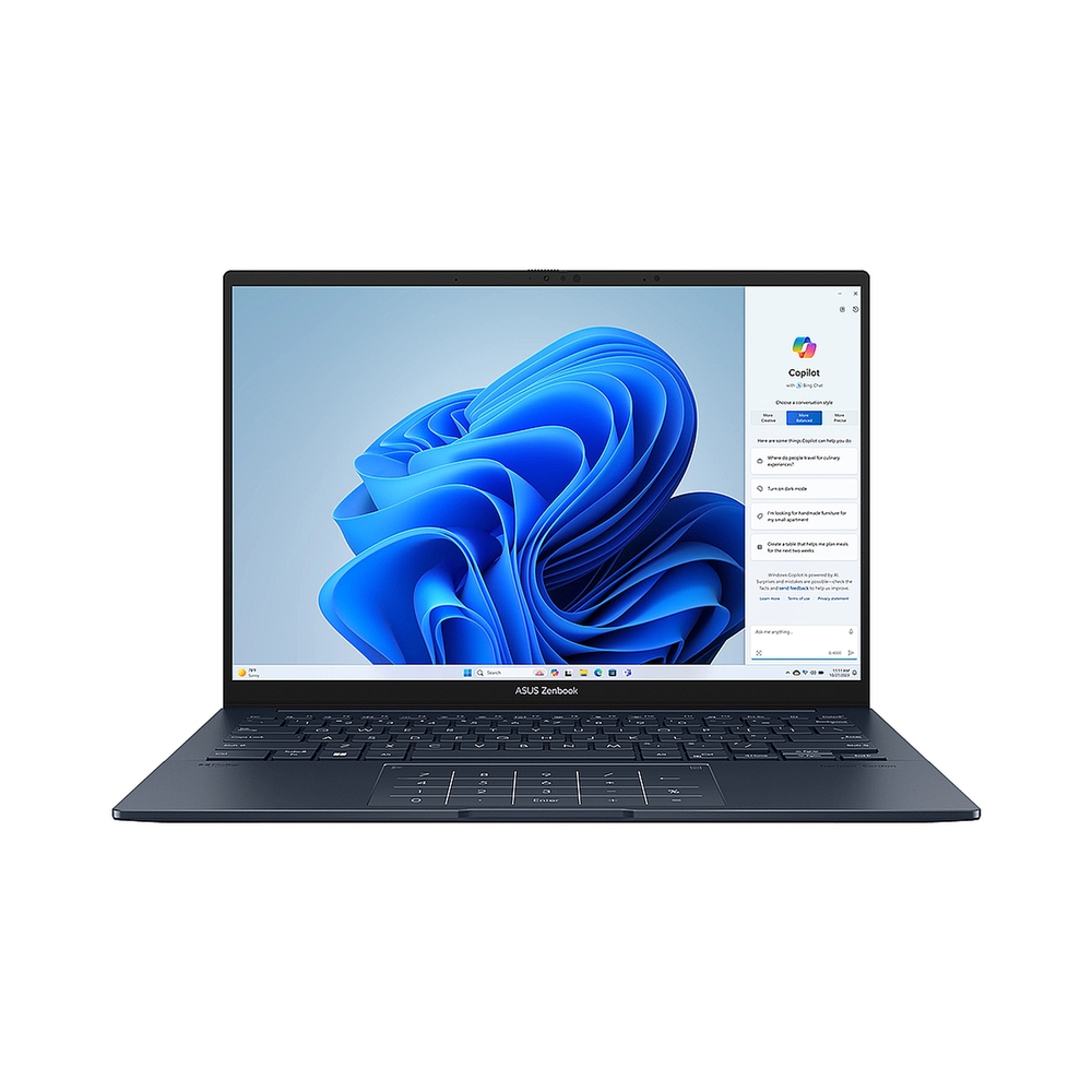 Ноутбук ASUS Zenbook 14 OLED UX3405CA-PP1158 Intel Core Ultra 7 255H 4400MHz/14"/2880x1800/16GB/1024GB SSD/Intel Arc Graphics/Wi-Fi/Bluetooth/Windows 11 Pro (90NB14W1-M01PP0_Win11P) Blue — KSKSHOP.RU