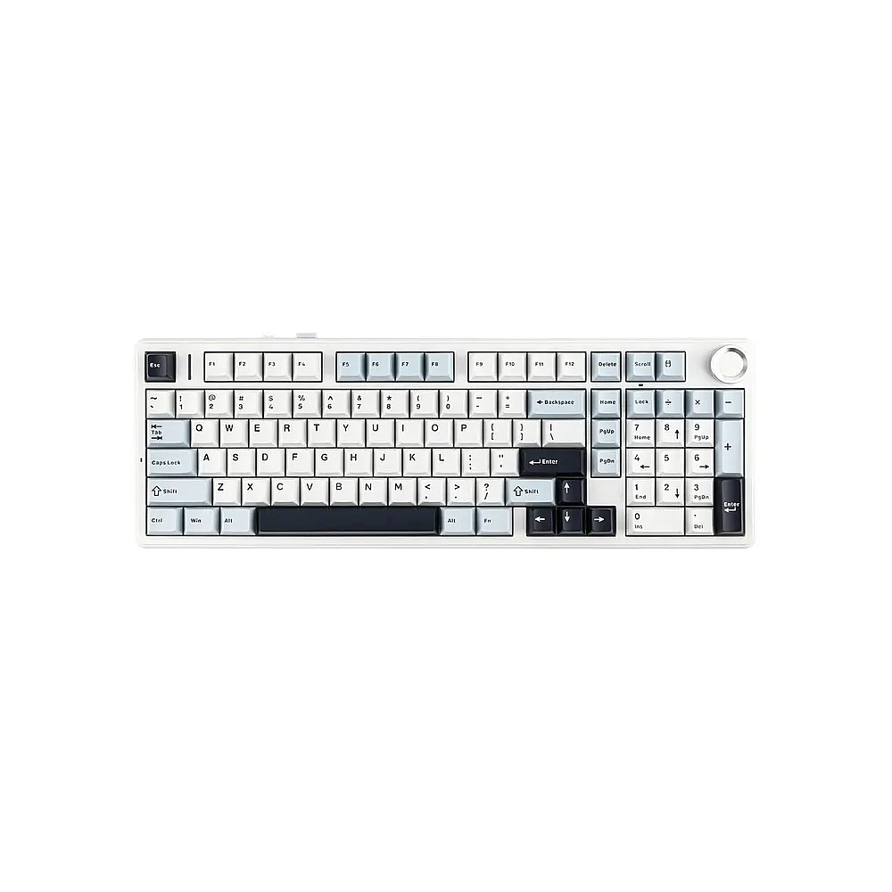 картинка Клавиатура беспроводная Aula F99 Pro Smoke Blue (USB, Bluetooth/Радиоканал) от магазина Одежда+