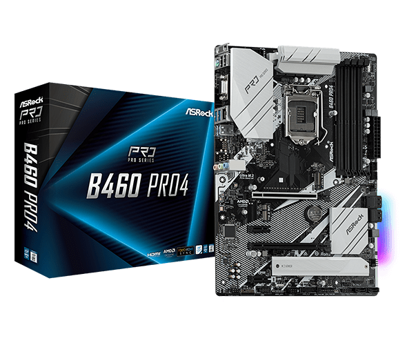 [Б/У] Материнская плата ASRock B460 PRO4 | LGA1200 — KSKSHOP.RU