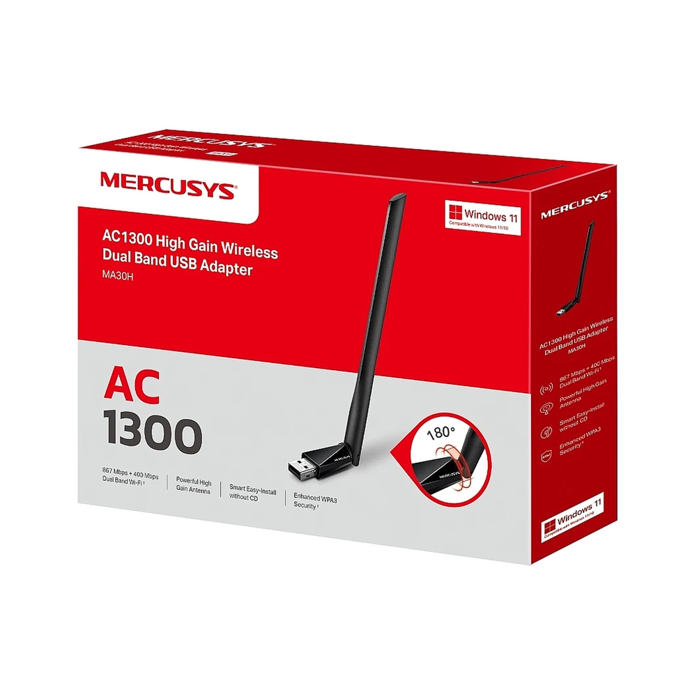 Wi-Fi адаптер Mercusys MA30H AC1300 — KSKSHOP.RU