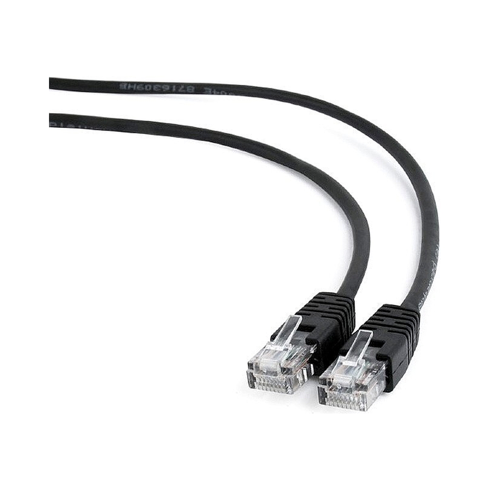 Патч-корд UTP Cablexpert PP12-10M/BK кат.5e, 10м, литой, многожильный (чёрный) — KSKSHOP.RU