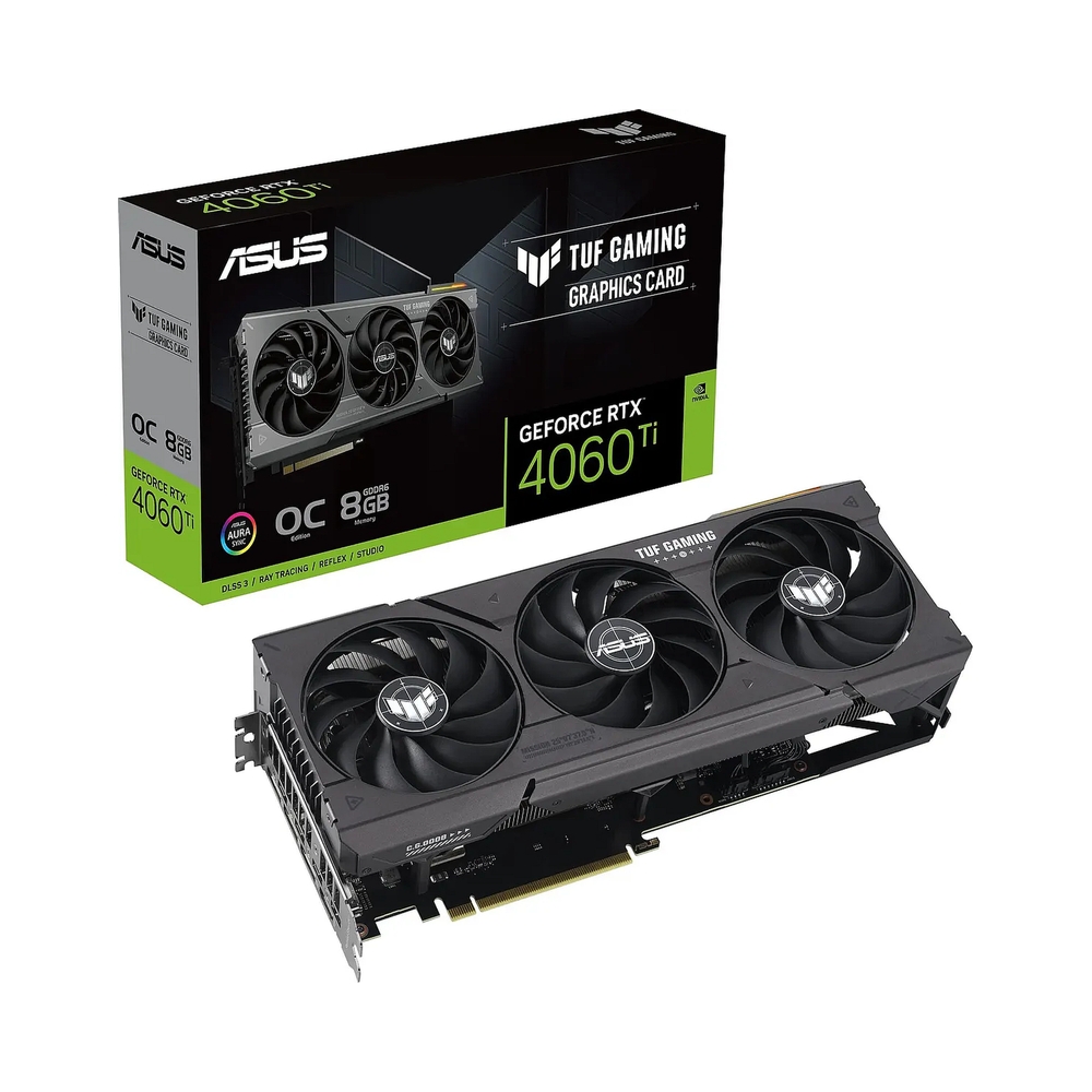 Видеокарта ASUS GeForce RTX 4060 Ti TUF Gaming OC Edition [TUF-RTX4060TI-O8G-GAMING] — KSKSHOP.RU