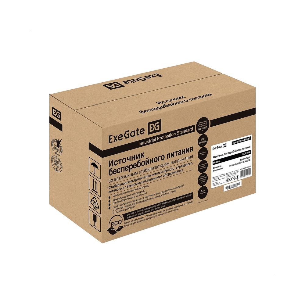 ИБП ExeGate SpecialPro Smart 1000VA/550W LCD, AVR — KSKSHOP.RU
