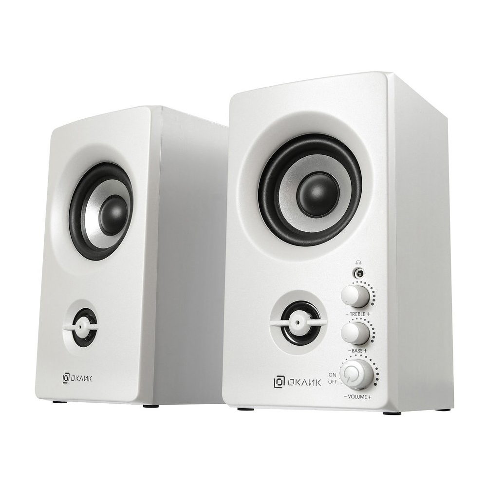 Колонки Oklick OK-164 2.0 белый 30Вт — KSKSHOP.RU