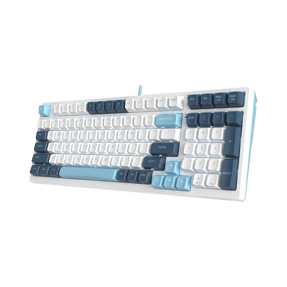 Клавиатура механическая A4Tech Fstyler FS300, белый/синий — KSKSHOP.RU