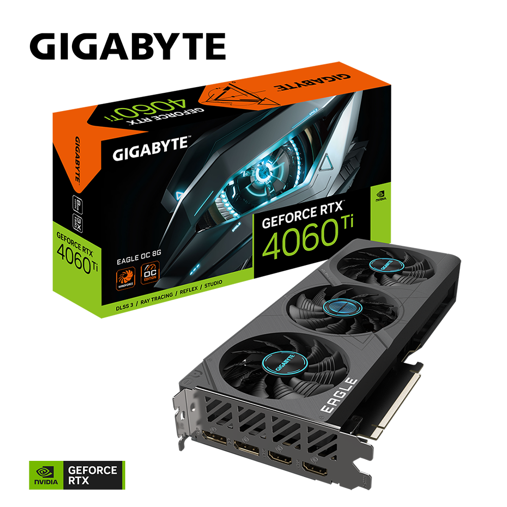 Видеокарта GIGABYTE GeForce RTX 4060 Ti EAGLE [GV-N406TEAGLE-8GD] — KSKSHOP.RU