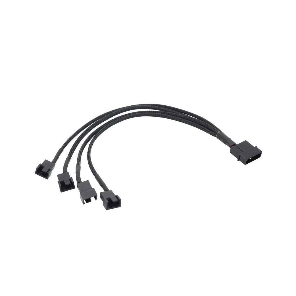 картинка Кабель - переходник MOLEX to 4x3pin (для вентиляторов) длина 30 см от магазина Одежда+