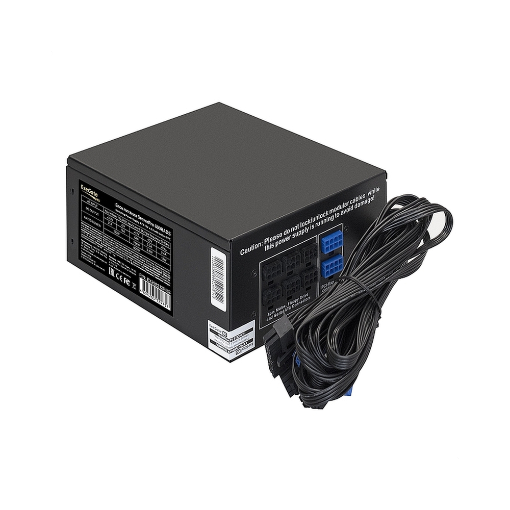 картинка Серверный БП 800W ExeGate EX292212RUS ServerPRO-800RADS (ATX, for 3U+ cases, APFC, КПД 80% (80 PLUS), 14cm fan, 24pin, 2(4+4)pin, PCIe, 5xSATA, 4xIDE, FDD, Cable Management, black) от магазина Одежда+