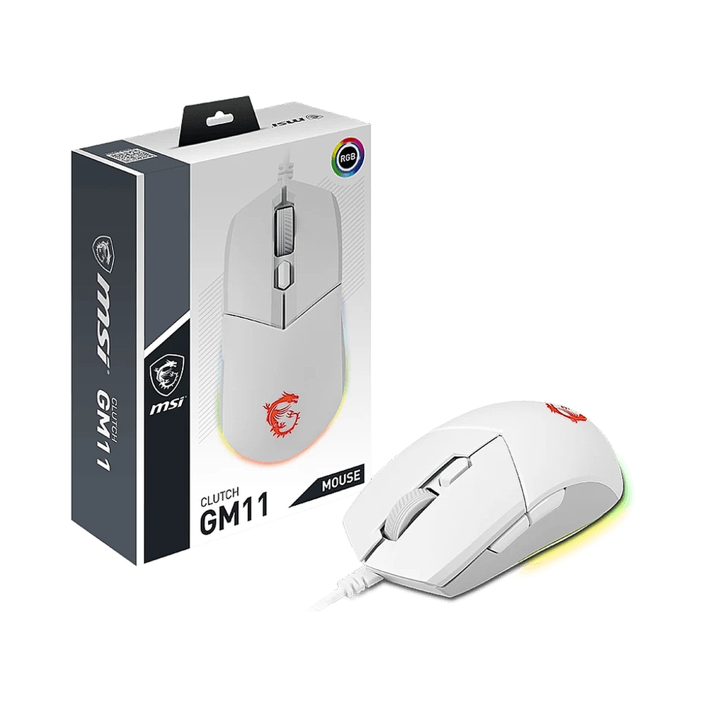 Мышь MSI Clutch GM11, белый — KSKSHOP.RU